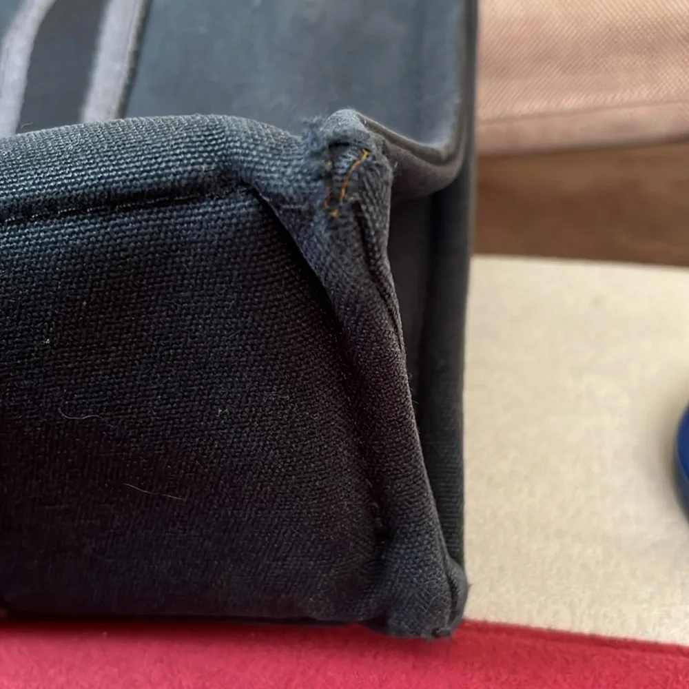 Black Hermes Canvas Tote Bag - Picture 13 of 16